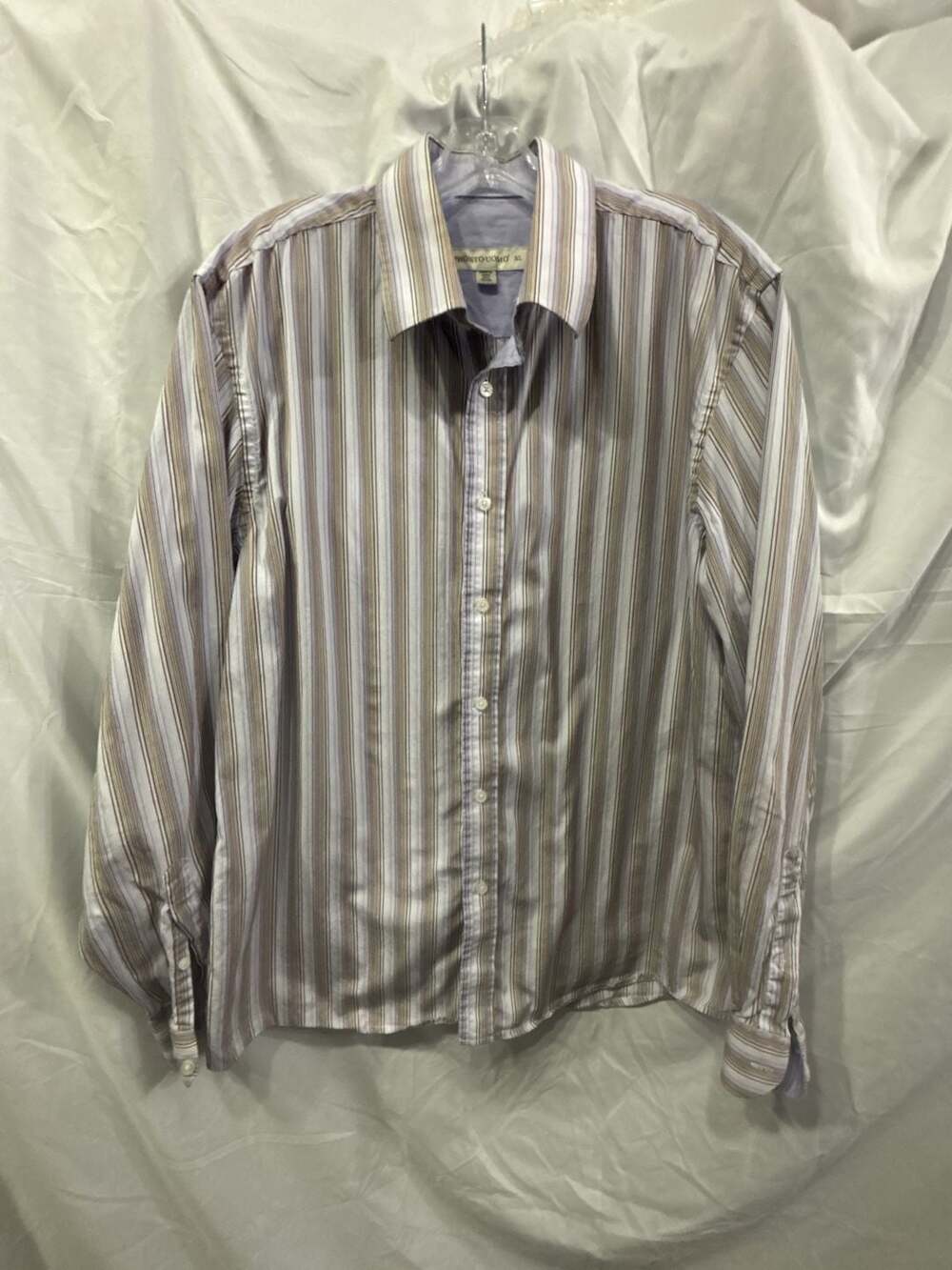 Pronto Uomo Men's XL Long Sleeve Striped Button Down Dress Shirt